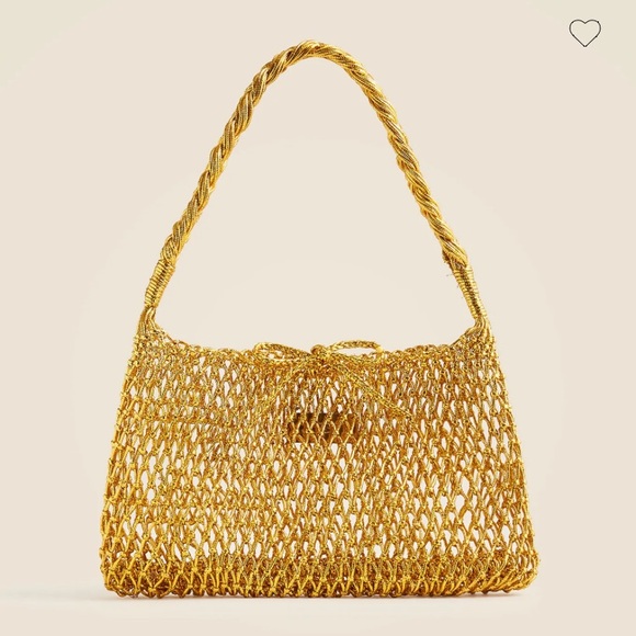 J. Crew Handbags - New w Tag: J Crew small Cadiz handknotted shoulder bag in metallic